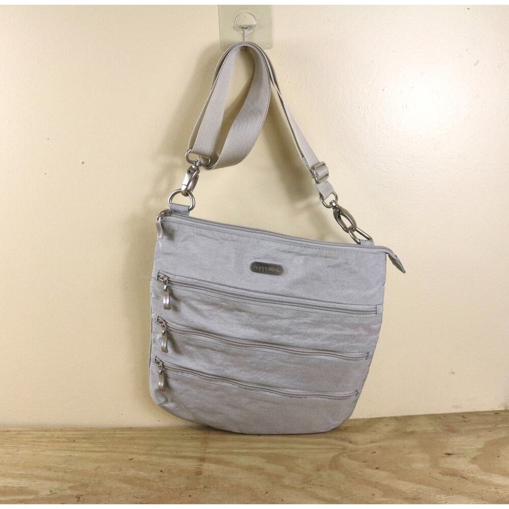 Baggallini Small Taupe Cross Body Shoulder Bag Purse Handbag